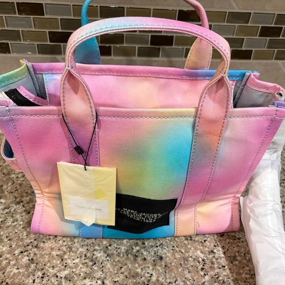 Marc Jacobs Pastel Rainbow Canvas Tote Bag - Picture 6 of 12